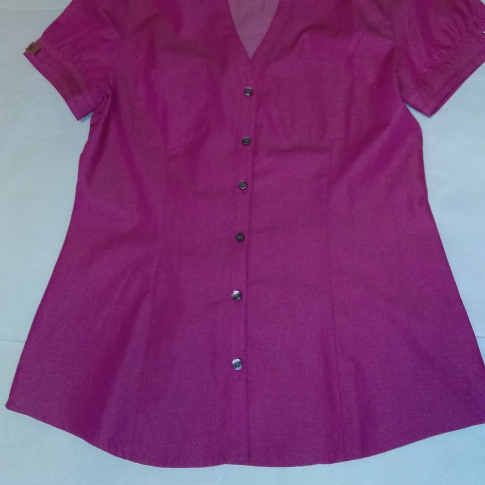 Express pink short sleeve blouse sz sp NEW! - Picture 2 of 8